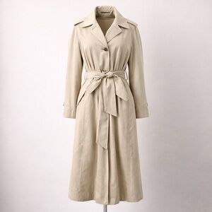 Towne by London Fog Beige Trench Coat Belted Petite 12P Classic Timeless